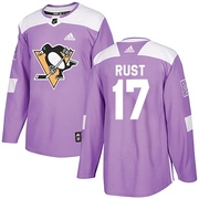 Bryan Rust Pittsburgh Penguins Adidas Youth Authentic Fights Cancer Practice Jersey - Purple