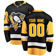 Custom Pittsburgh Penguins Fanatics Branded Men's Custom Breakaway Home Jersey - Black