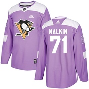Evgeni Malkin Pittsburgh Penguins Adidas Youth Authentic Fights Cancer Practice Jersey - Purple