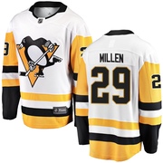Greg Millen Pittsburgh Penguins Fanatics Branded Youth Breakaway Away Jersey - White