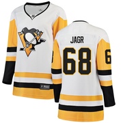 Jaromir Jagr Pittsburgh Penguins Fanatics Branded Women's Breakaway Away Jersey - White