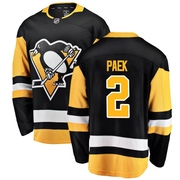 Jim Paek Pittsburgh Penguins Fanatics Branded Youth Breakaway Home Jersey - Black
