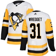 Ken Wregget Pittsburgh Penguins Adidas Youth Authentic Away Jersey - White