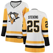 Kevin Stevens Pittsburgh Penguins Fanatics Branded Women's Breakaway Away Jersey - White