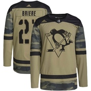 Michel Briere Pittsburgh Penguins Adidas Men's Authentic Military Appreciation Practice Jersey - Camo