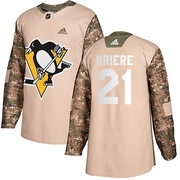 Michel Briere Pittsburgh Penguins Adidas Men's Authentic Veterans Day Practice Jersey - Camo