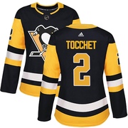 Rick Tocchet Pittsburgh Penguins Adidas Women's Authentic Home Jersey - Black