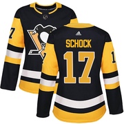 Ron Schock Pittsburgh Penguins Adidas Women's Authentic Home Jersey - Black
