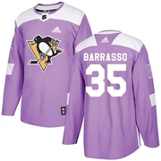 Tom Barrasso Pittsburgh Penguins Adidas Men's Authentic Fights Cancer Practice Jersey - Purple